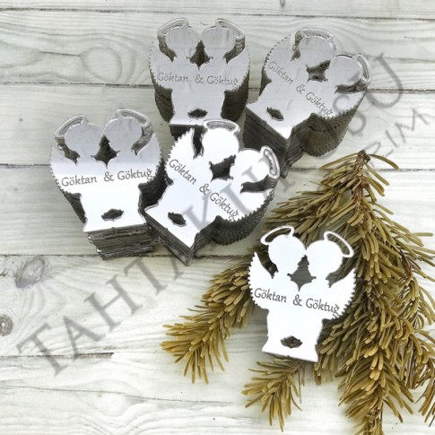 Pleksi ayna lazer kesim erkek ikiz melek